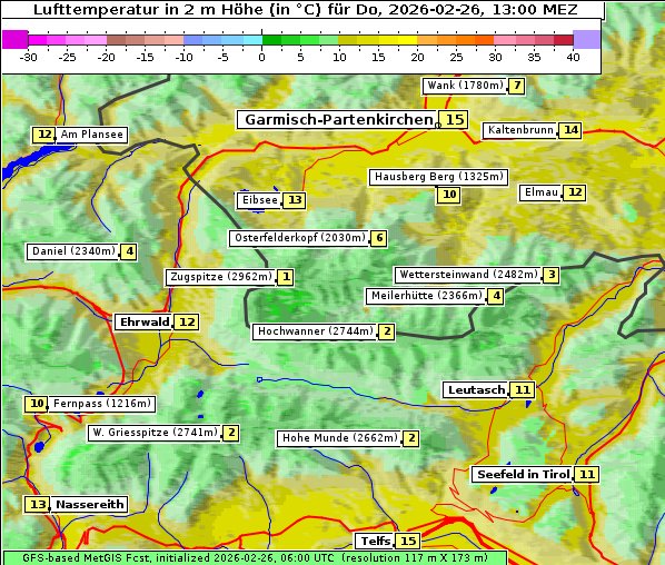 Temperatur, 26. 2. 2026