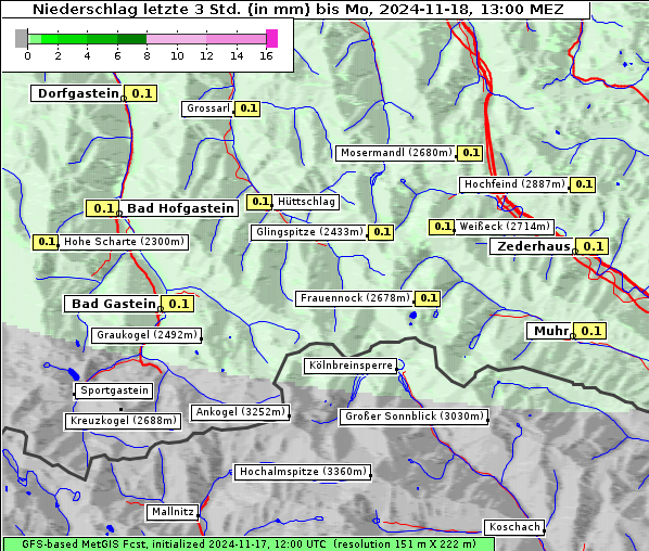 Niederschlag, 18. 11. 2024