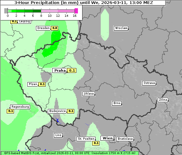 Niederschlag, 11. 3. 2026