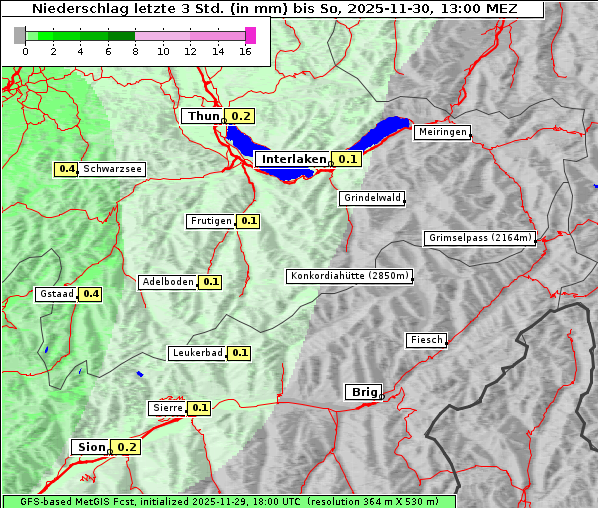 Niederschlag, 30. 11. 2025