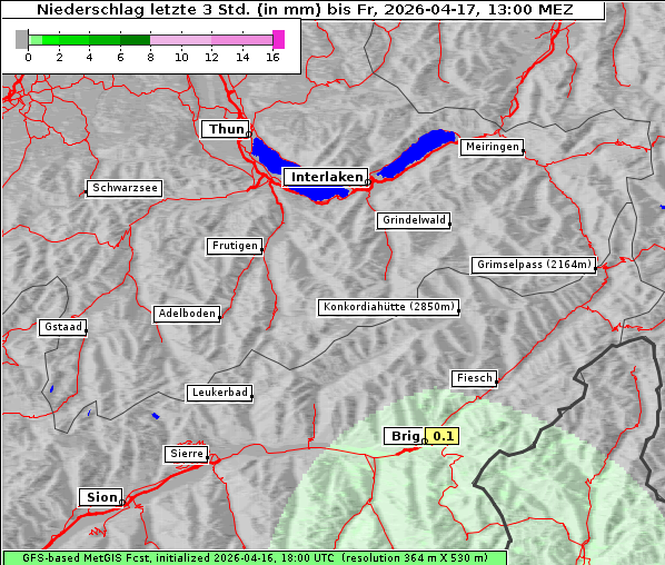 Niederschlag, 17. 4. 2026