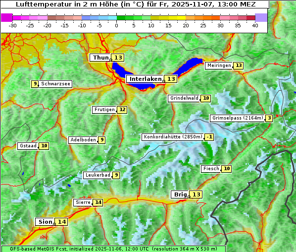 Temperatur, 7. 11. 2025