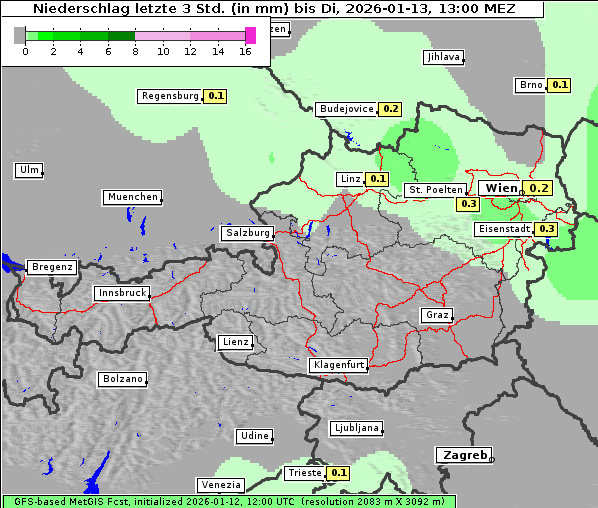 Niederschlag, 13. 1. 2026