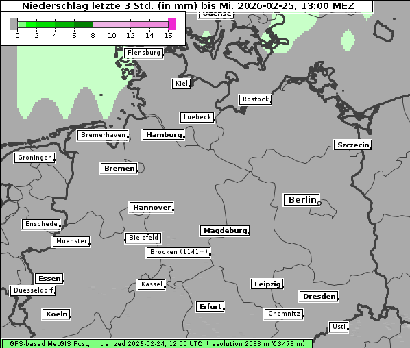 Niederschlag, 25. 2. 2026