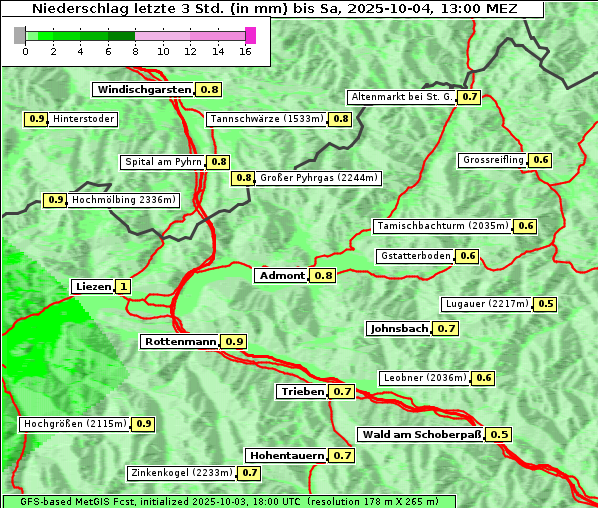 Niederschlag, 4. 10. 2025