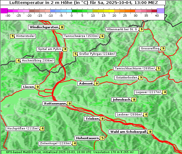 Temperatur, 4. 10. 2025