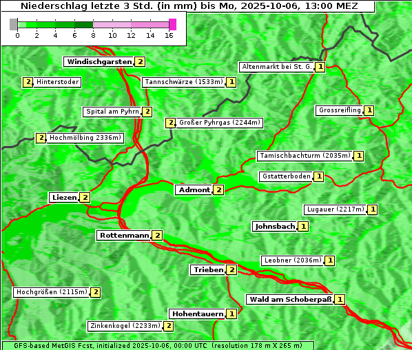 Niederschlag, 6. 10. 2025