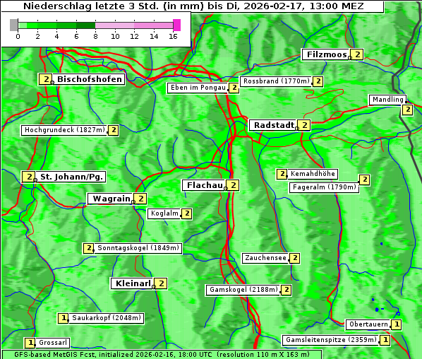 Niederschlag, 17. 2. 2026