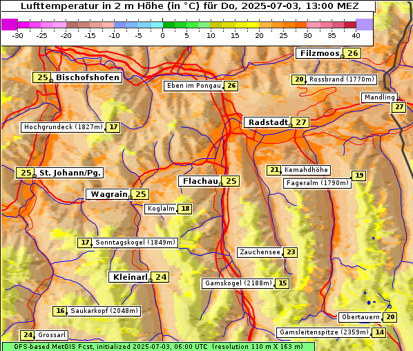 Temperatur, 3. 7. 2025