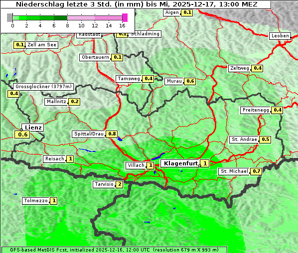 Niederschlag, 17. 12. 2025