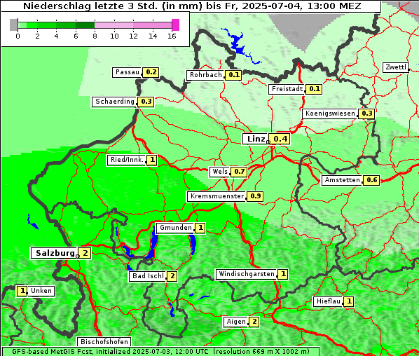 Niederschlag, 4. 7. 2025