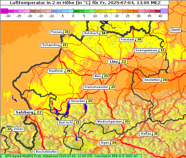 Temperatur, 4. 7. 2025