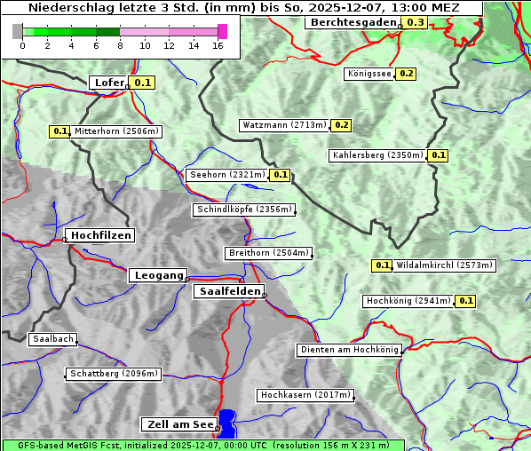 Niederschlag, 7. 12. 2025