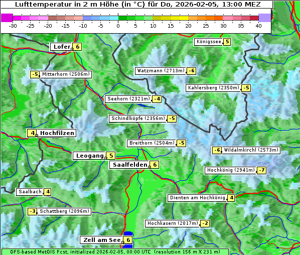 Temperatur, 5. 2. 2026