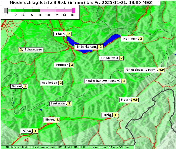 Niederschlag, 21. 11. 2025