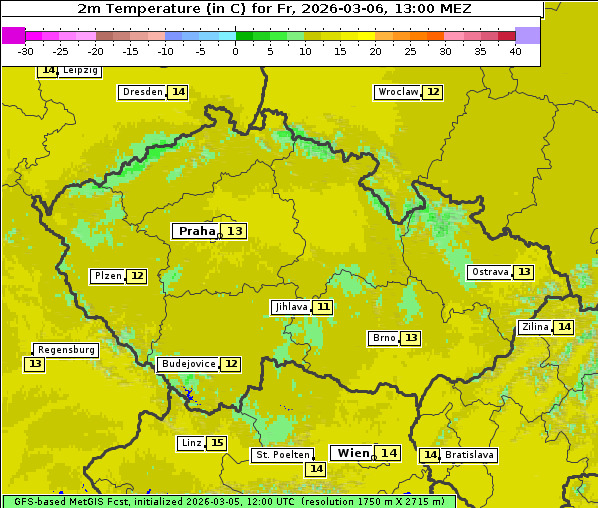 Temperatur, 6. 3. 2026