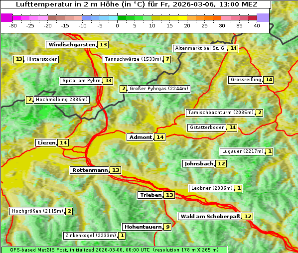 Temperatur, 6. 3. 2026