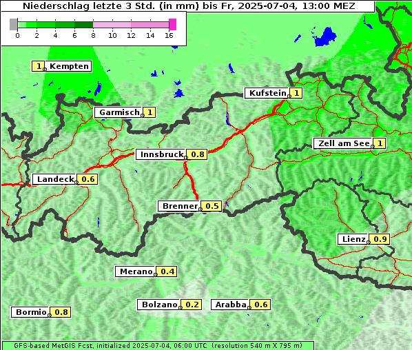 Niederschlag, 4. 7. 2025