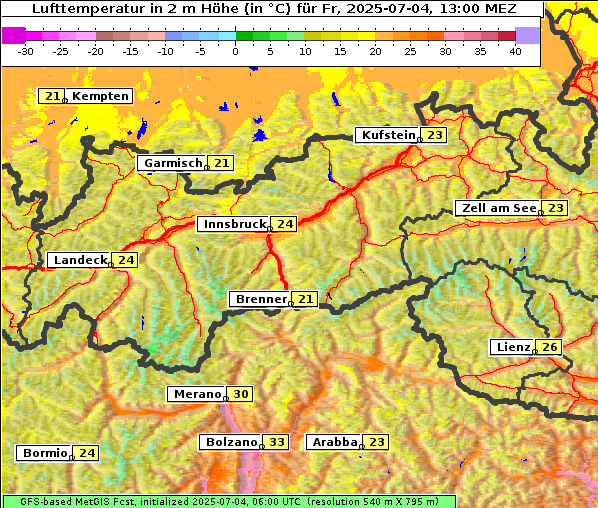Temperatur, 4. 7. 2025