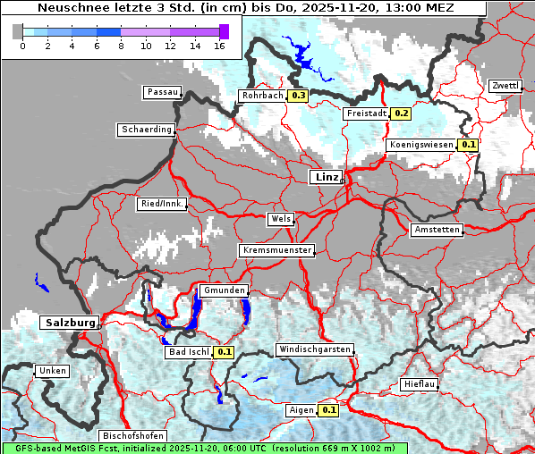 Neuschnee, 20. 11. 2025