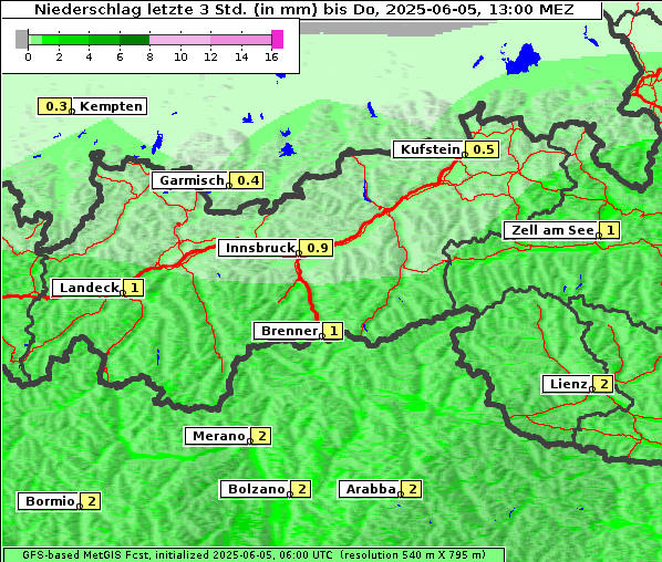 Niederschlag, 5. 6. 2025