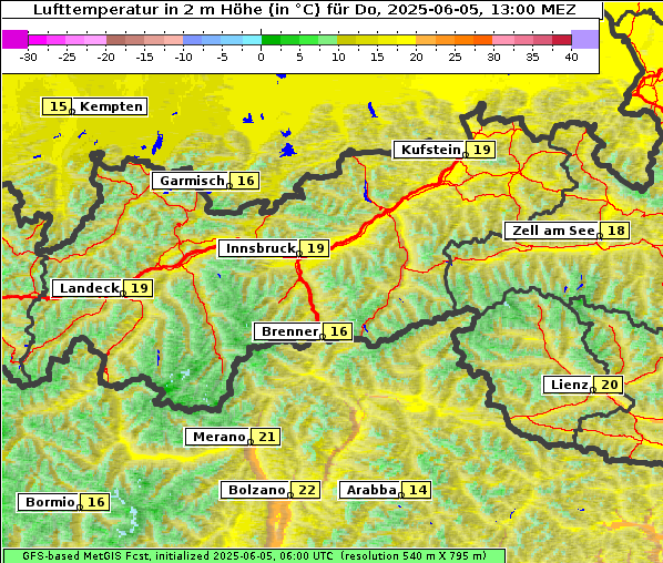 Temperatur, 5. 6. 2025