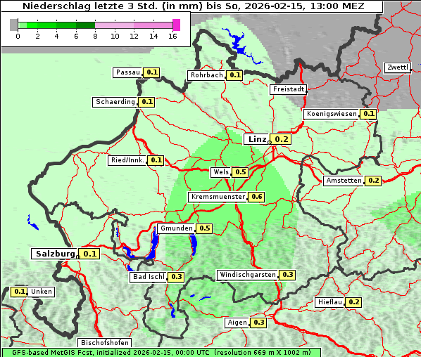 Niederschlag, 15. 2. 2026