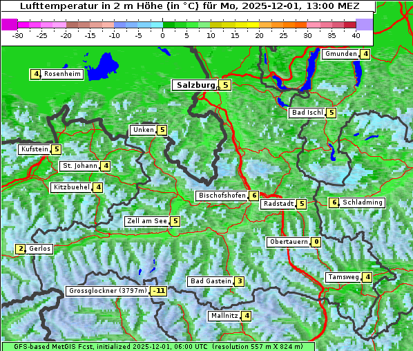 Temperatur, 1. 12. 2025