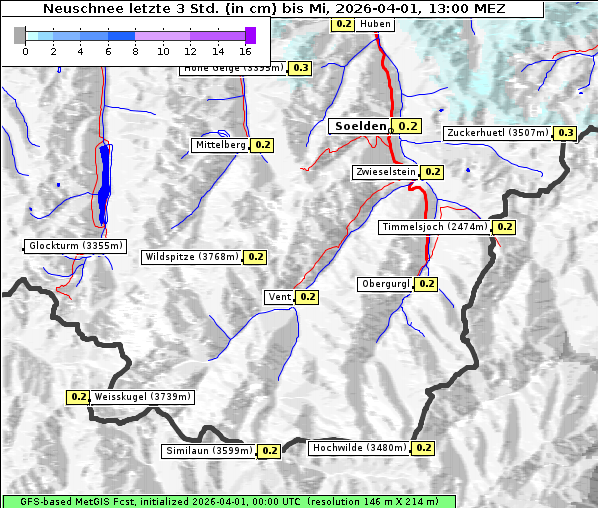 Neuschnee, 1. 4. 2026