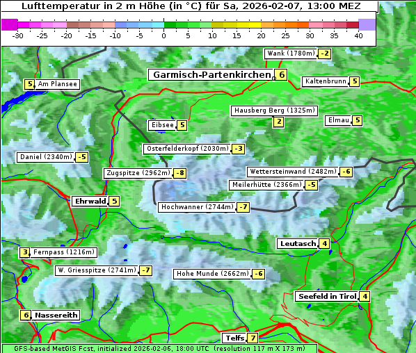 Temperatur, 7. 2. 2026