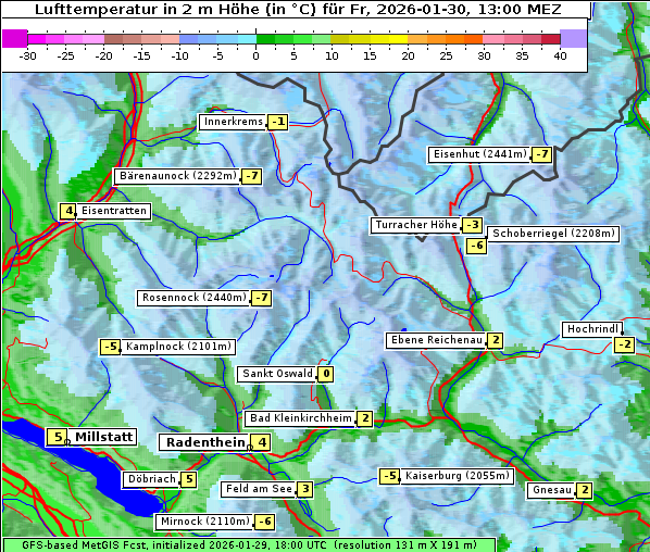 Temperatur, 30. 1. 2026