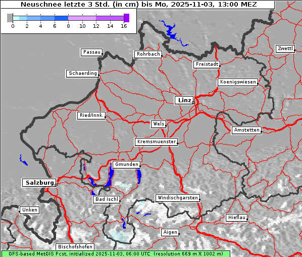 Neuschnee, 3. 11. 2025