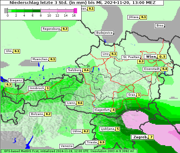 Niederschlag, 20. 11. 2024