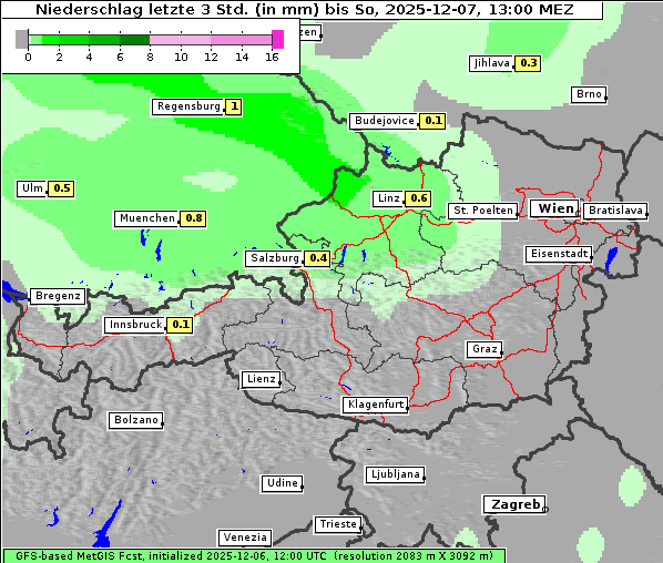 Niederschlag, 7. 12. 2025