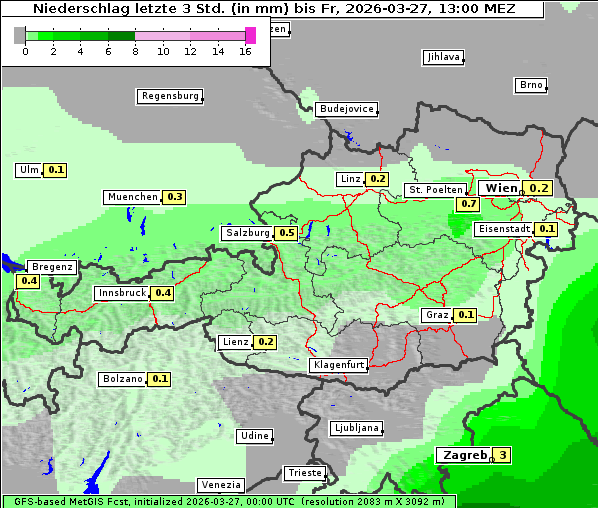 Niederschlag, 27. 3. 2026