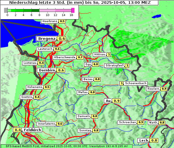 Niederschlag, 5. 10. 2025