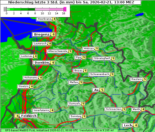 Niederschlag, 21. 2. 2026