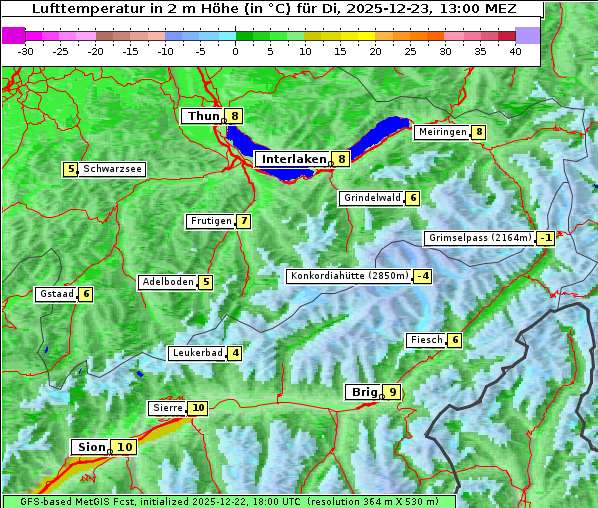 Temperatur, 23. 12. 2025