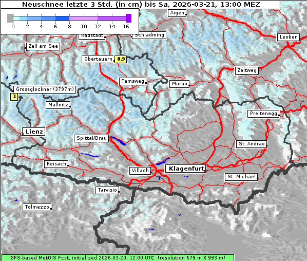 Neuschnee, 21. 3. 2026