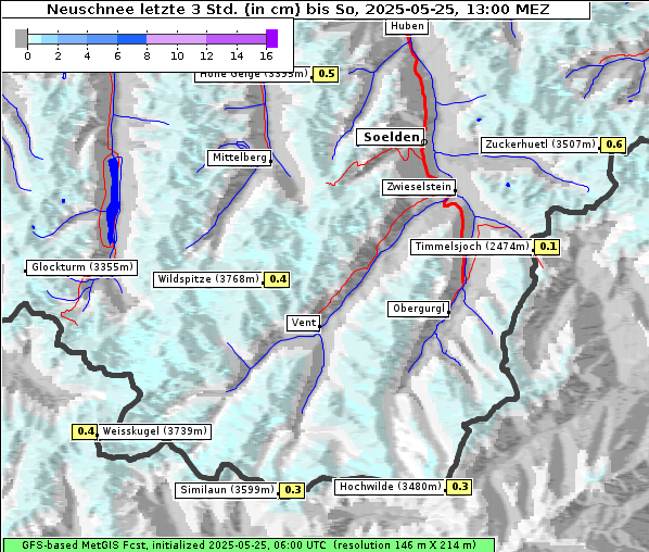 Neuschnee, 25. 5. 2025