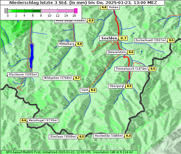Niederschlag, 23. 1. 2025