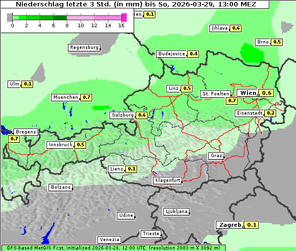 Niederschlag, 29. 3. 2026