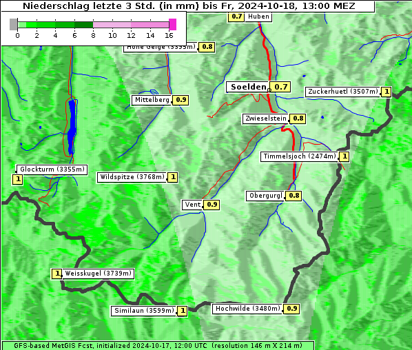 Niederschlag, 18. 10. 2024