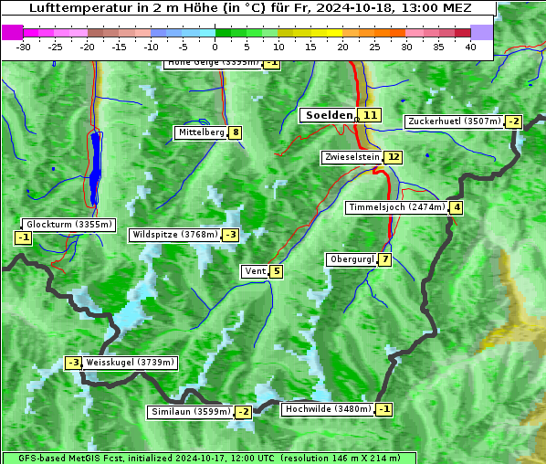 Temperatur, 18. 10. 2024