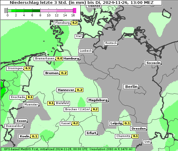Niederschlag, 26. 11. 2024