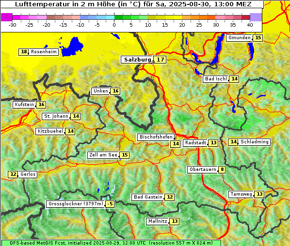Temperatur, 30. 8. 2025