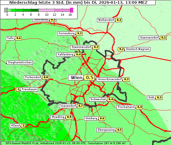 Niederschlag, 13. 1. 2026