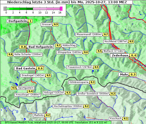 Niederschlag, 27. 10. 2025