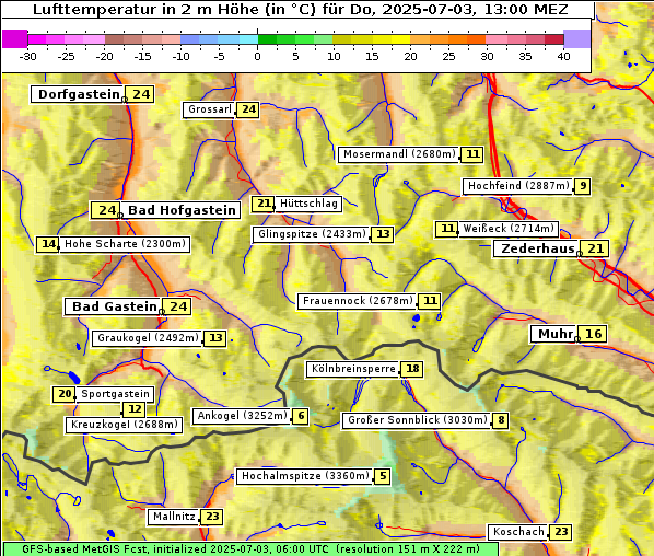 Temperatur, 3. 7. 2025