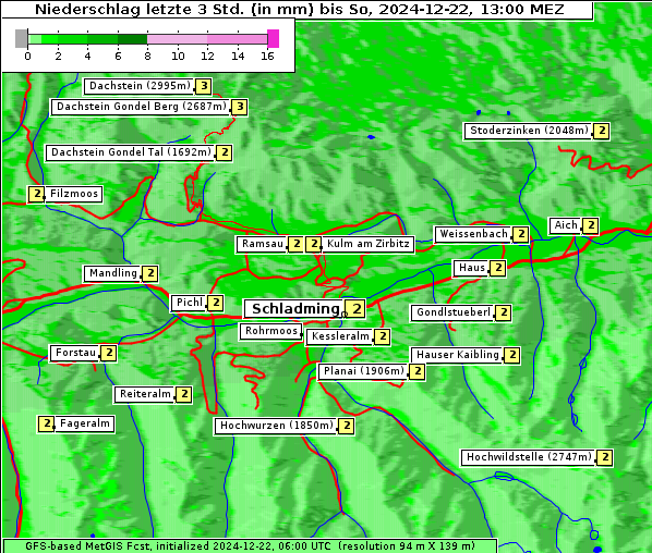 Niederschlag, 22. 12. 2024